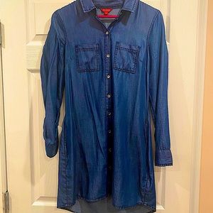 Knee Length to Below Knee Guess Womens Jean Dress